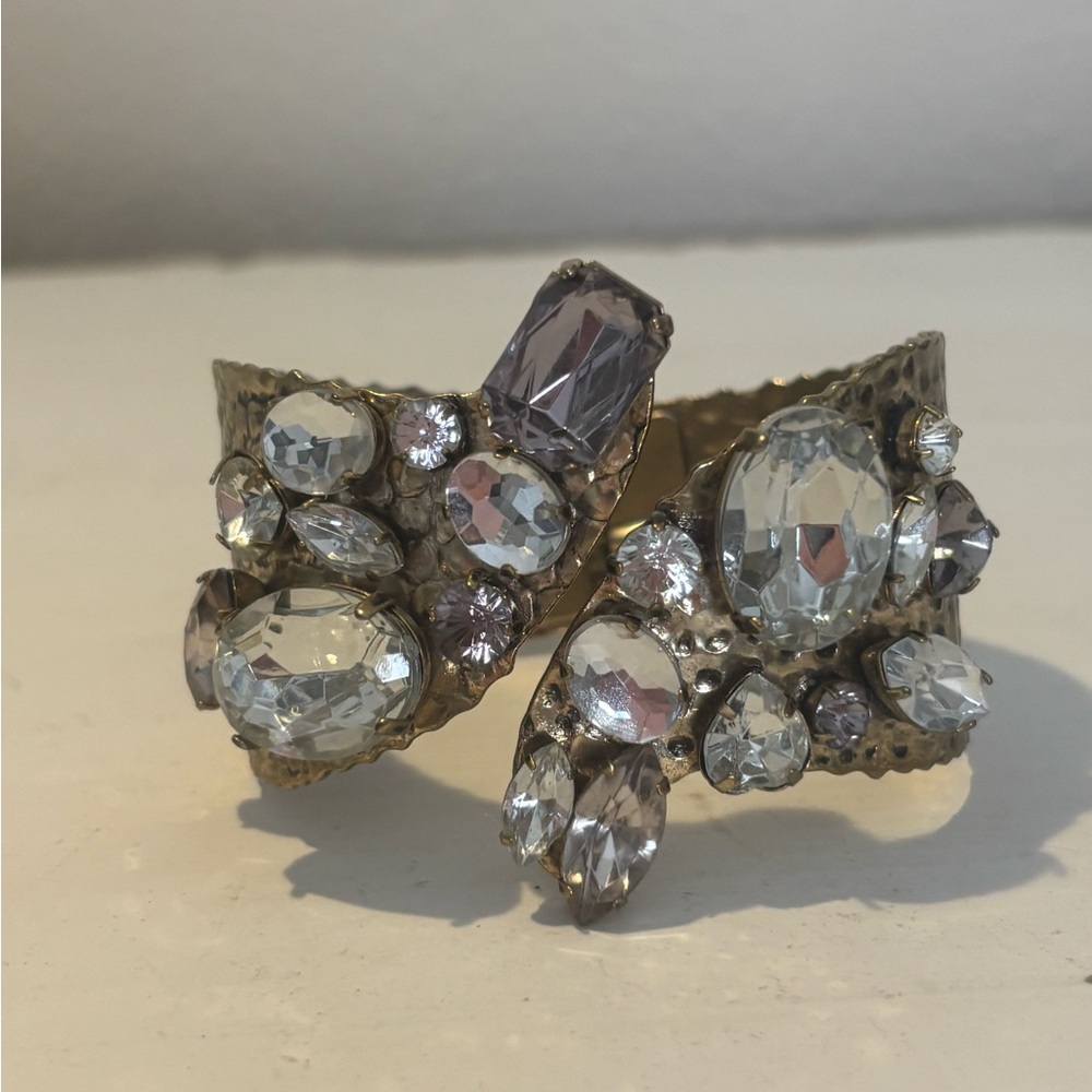 Urban Outfitters Gold and Silver Bracelet with Sparkling Crystals